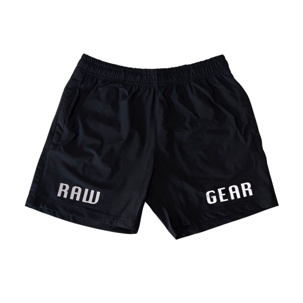 Rawgear Men's Black Athletic Shorts 4.5" — S